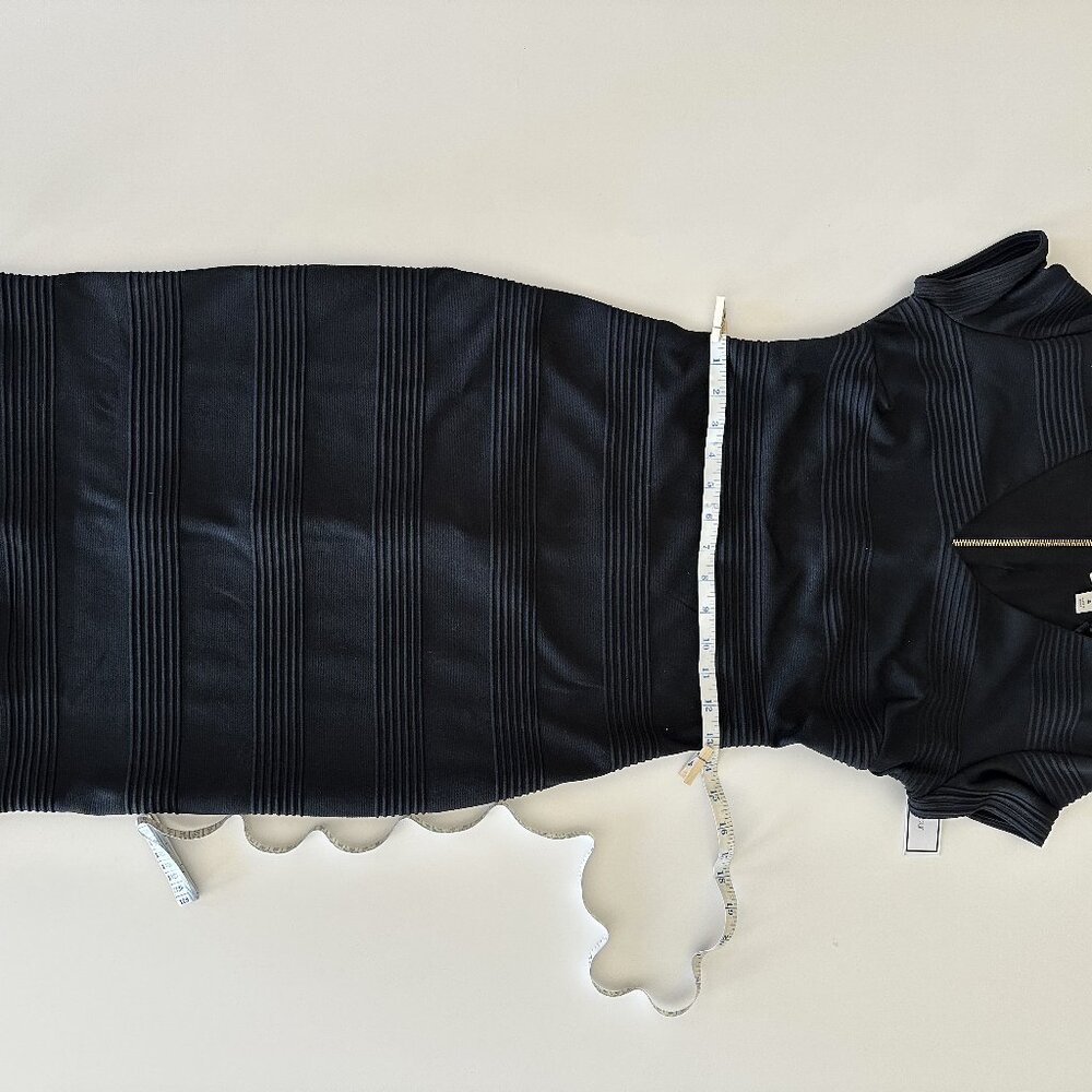 New With Tags Premier Amour Black Dress Zipper V Neck Size 4 Small - Picture 8 of 9